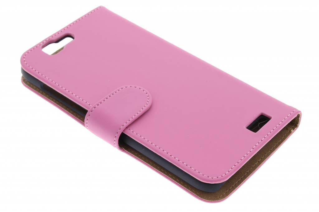 Image of Roze effen booktype hoes voor de Huawei Ascend G7