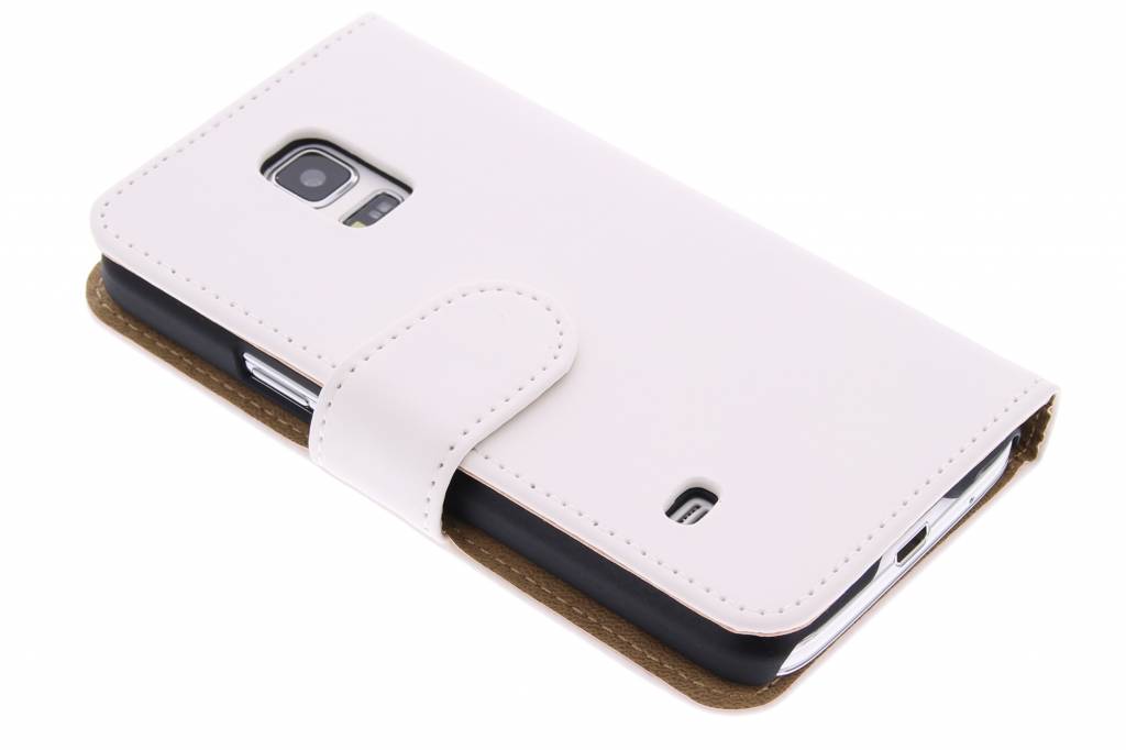 Image of Witte effen booktype hoes voor de Samsung Galaxy S5 Mini