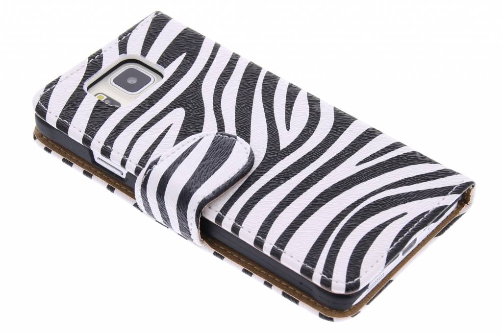 Image of Zebra booktype hoes voor de Samsung Galaxy Alpha