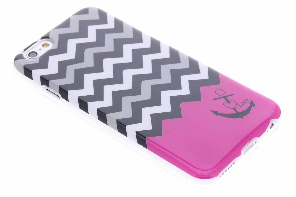 Image of Roze chevron design TPU siliconen hoesje voor de iPhone 6 / 6s