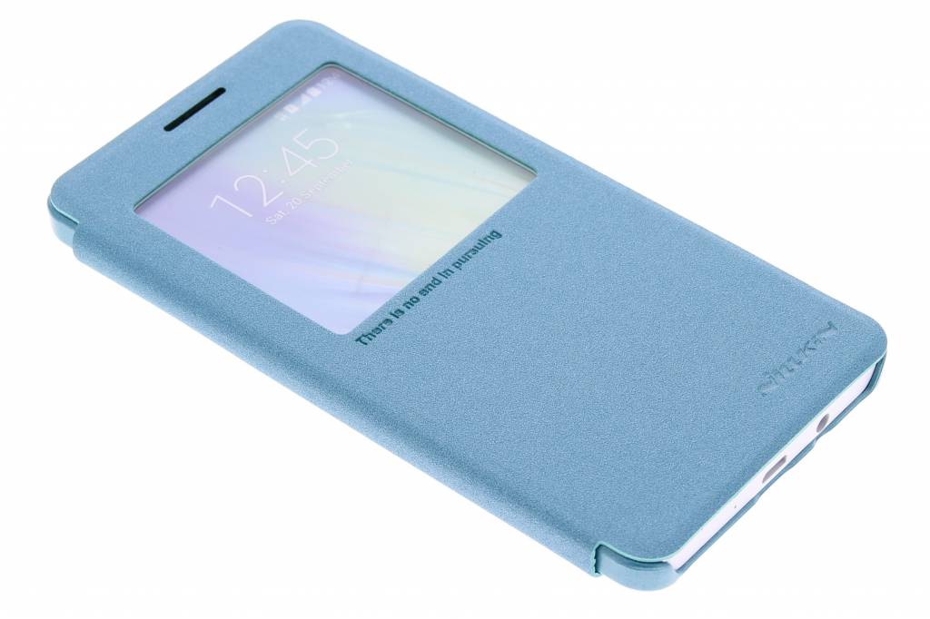 Image of Sparkle slim booktype hoes met venster voor de Samsung Galaxy A5 - Turquoise