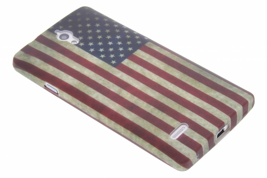 Image of Amerikaanse vlag design TPU siliconen hoesje voor de Huawei Ascend G700