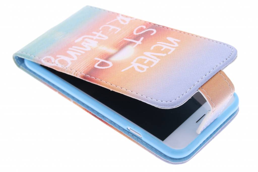 Image of Never stop dreaming design TPU flipcase voor de iPhone 6 / 6s