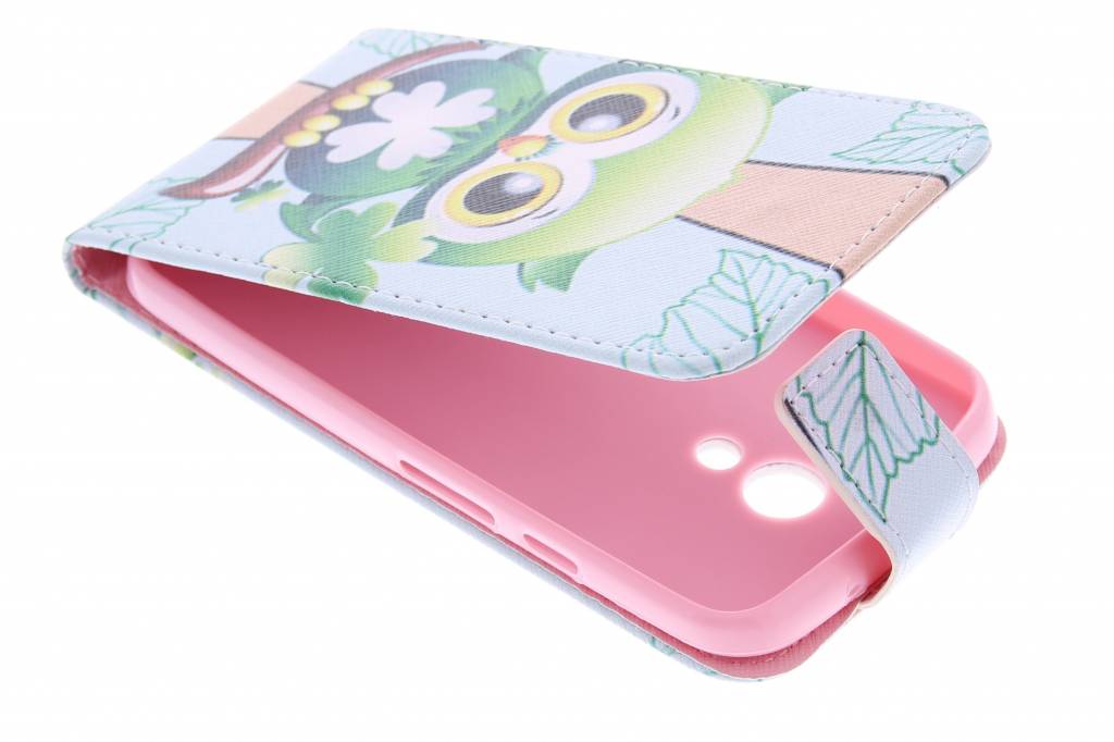 Image of Uil design TPU flipcase voor de Motorola Moto G 2nd Gen 2014