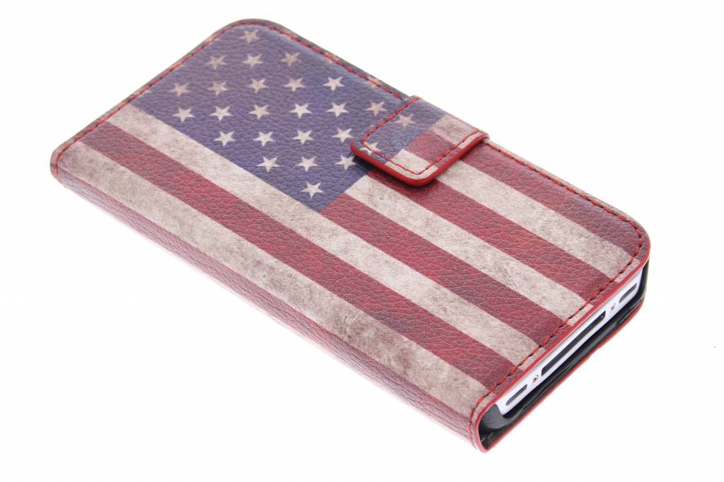 Image of Vintage Amerikaanse vlag booktype hoes voor de iPhone 4 / 4s