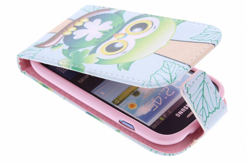 Image of Uil design TPU flipcase voor de Samsung Galaxy S3 Mini