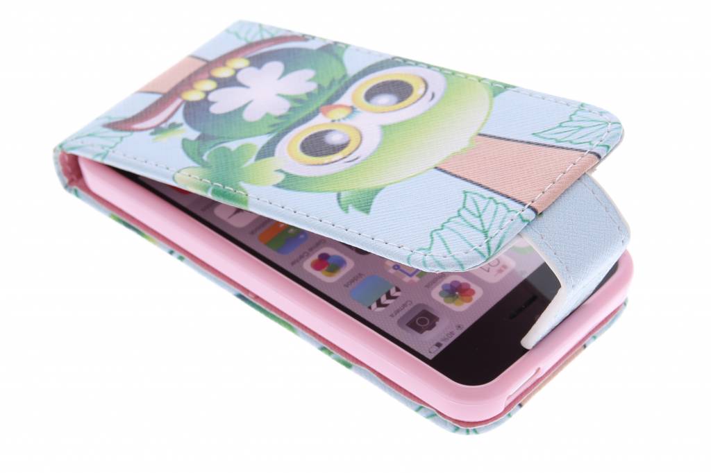 Image of Uil design TPU flipcase voor de iPhone 5c