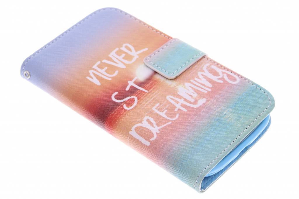 Image of Never stop dreaming design TPU booktype hoes voor de Samsung Galaxy S3 / Neo