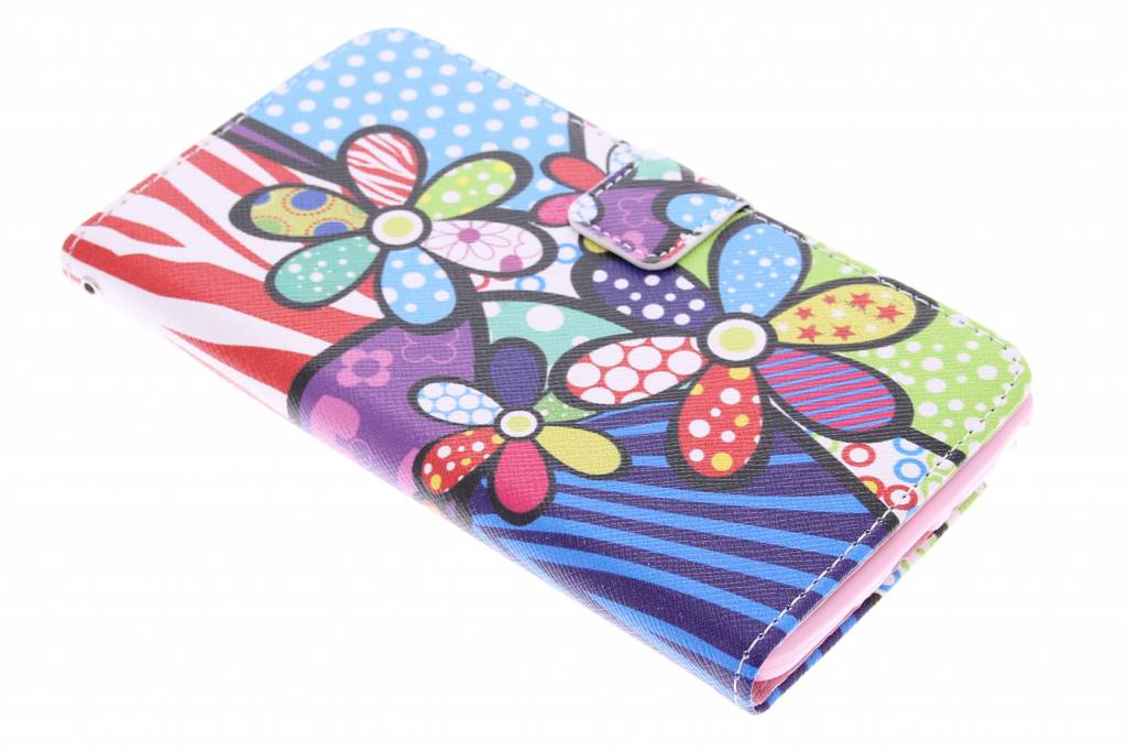 Image of Bloemen design TPU booktype hoes voor de Samsung Galaxy Note 4