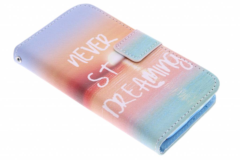 Image of Never stop dreaming design TPU booktype hoes voor de LG L90