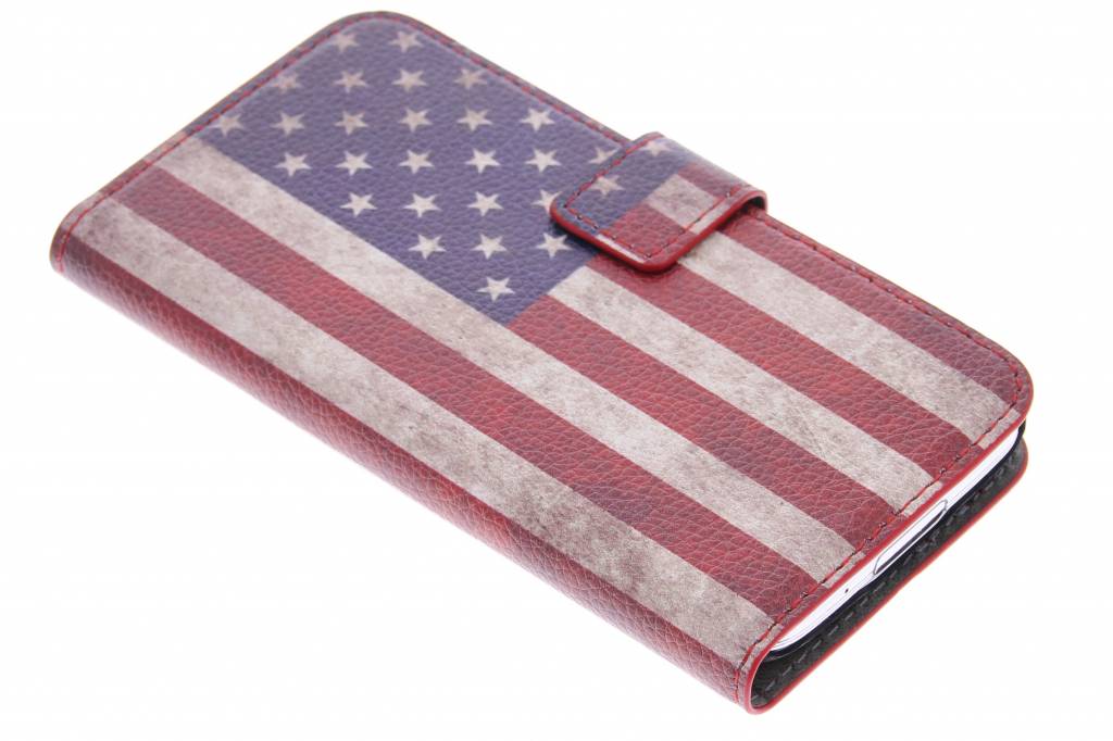 Image of Vintage Amerikaanse vlag booktype hoes voor de Samsung Galaxy S5 Mini