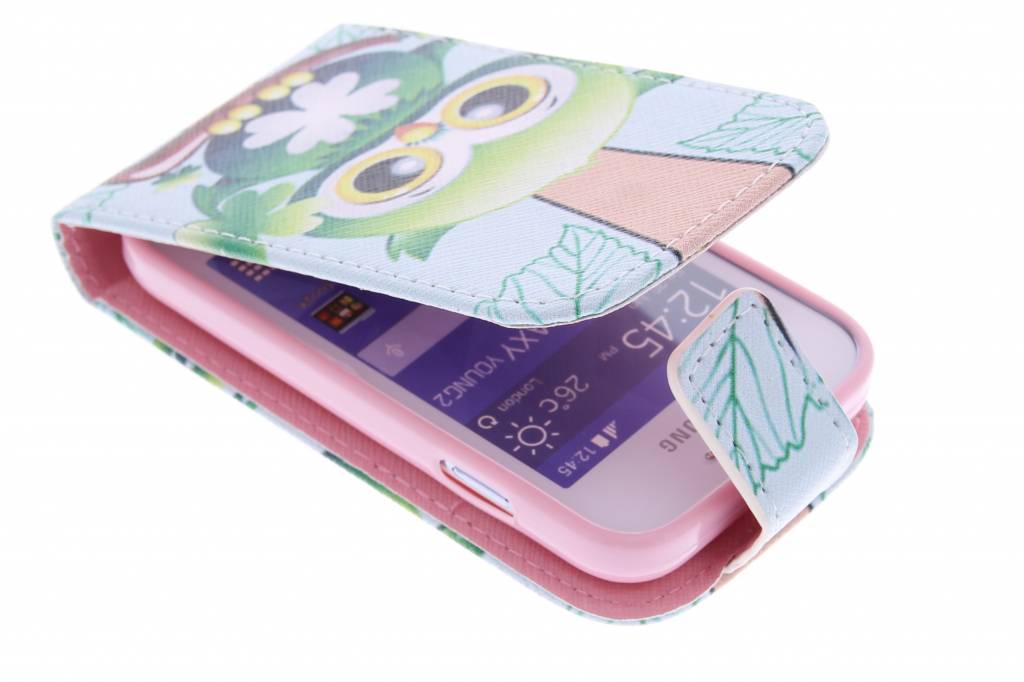 Image of Uil design TPU flipcase voor de Samsung Galaxy Young 2