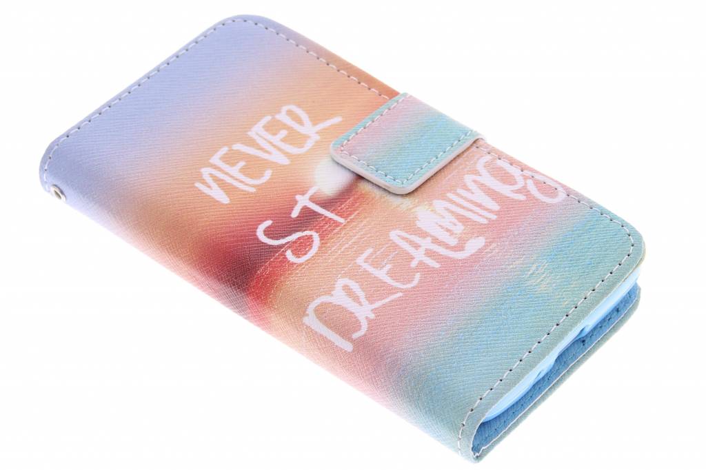 Image of Never stop dreaming design TPU booktype hoes voor de LG L70