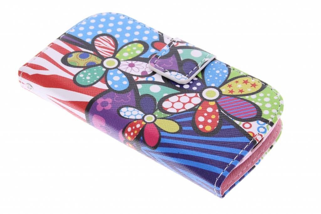 Image of Bloemen design TPU booktype hoes voor de Samsung Galaxy S3 Mini