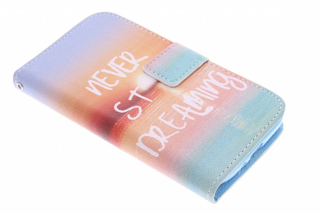 Image of Never stop dreaming design TPU booktype hoes Samsung Galaxy S4