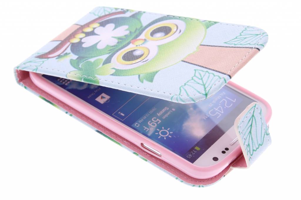 Image of Uil design TPU flipcase voor de Samsung Galaxy S4