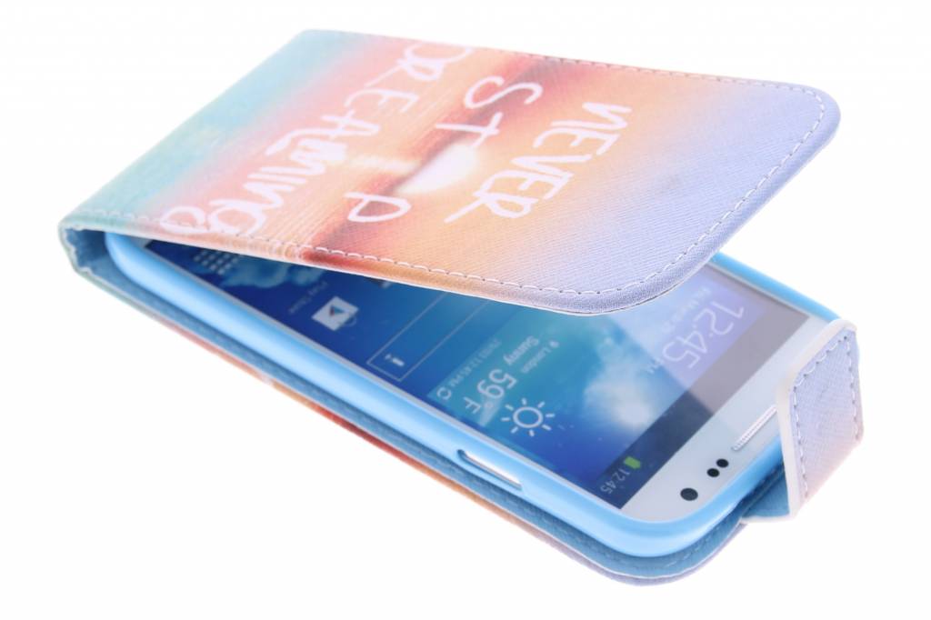 Image of Never stop dreaming design TPU flipcase voor de Samsung Galaxy S4