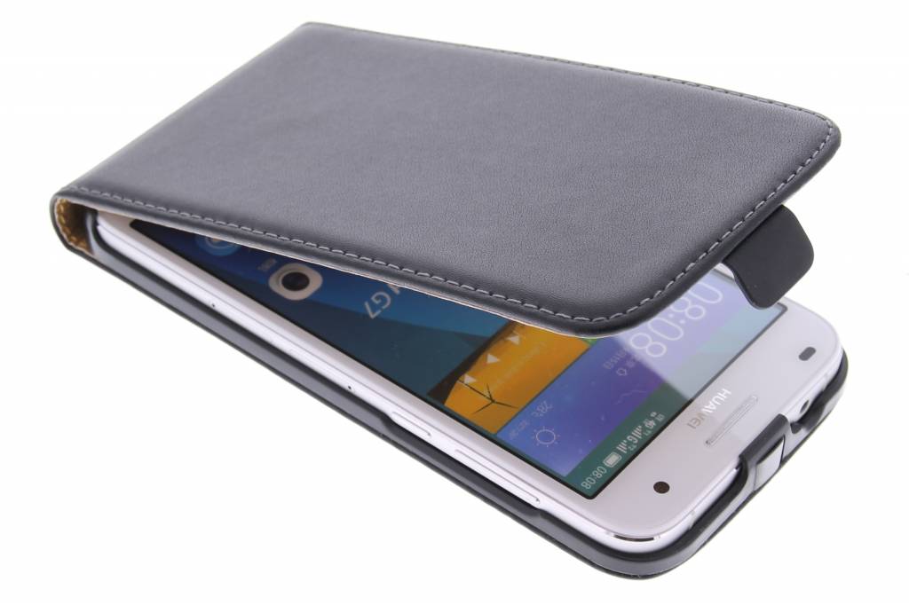 Image of Zwarte luxe flipcase voor de Huawei Ascend G7