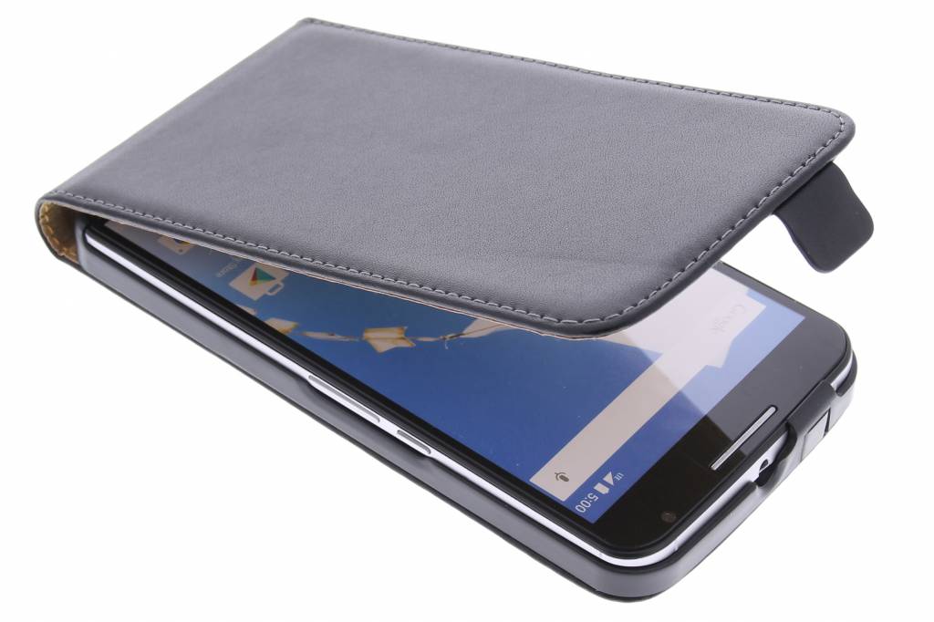 Image of Zwarte luxe flipcase voor de Motorola Nexus 6