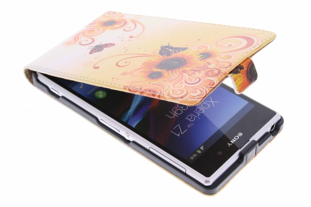 Image of Bloem design flipcase voor de Sony Xperia Z1