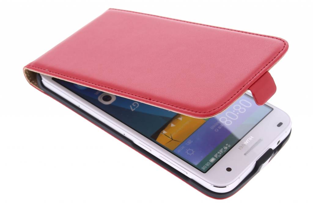 Image of Rode luxe flipcase voor de Huawei Ascend G7