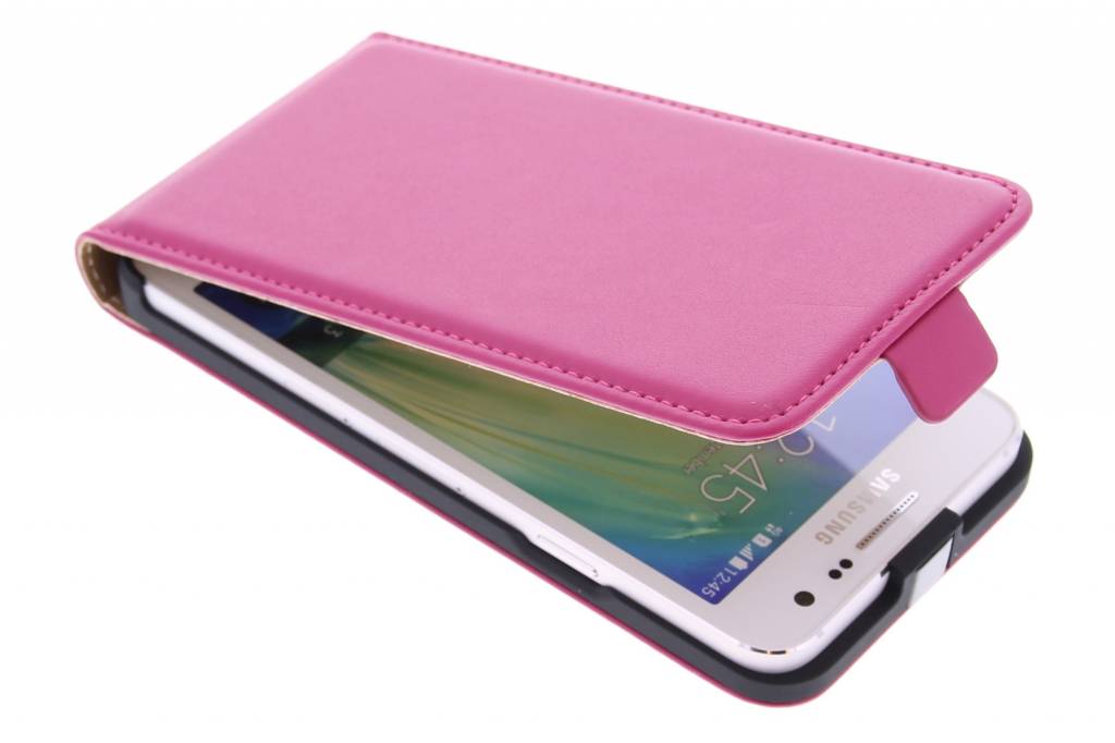 Image of Fuchsia luxe flipcase voor de Samsung Galaxy A3