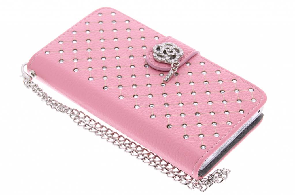 Image of Roze chique strass booktype hoes voor de Sony Xperia Z1 Compact