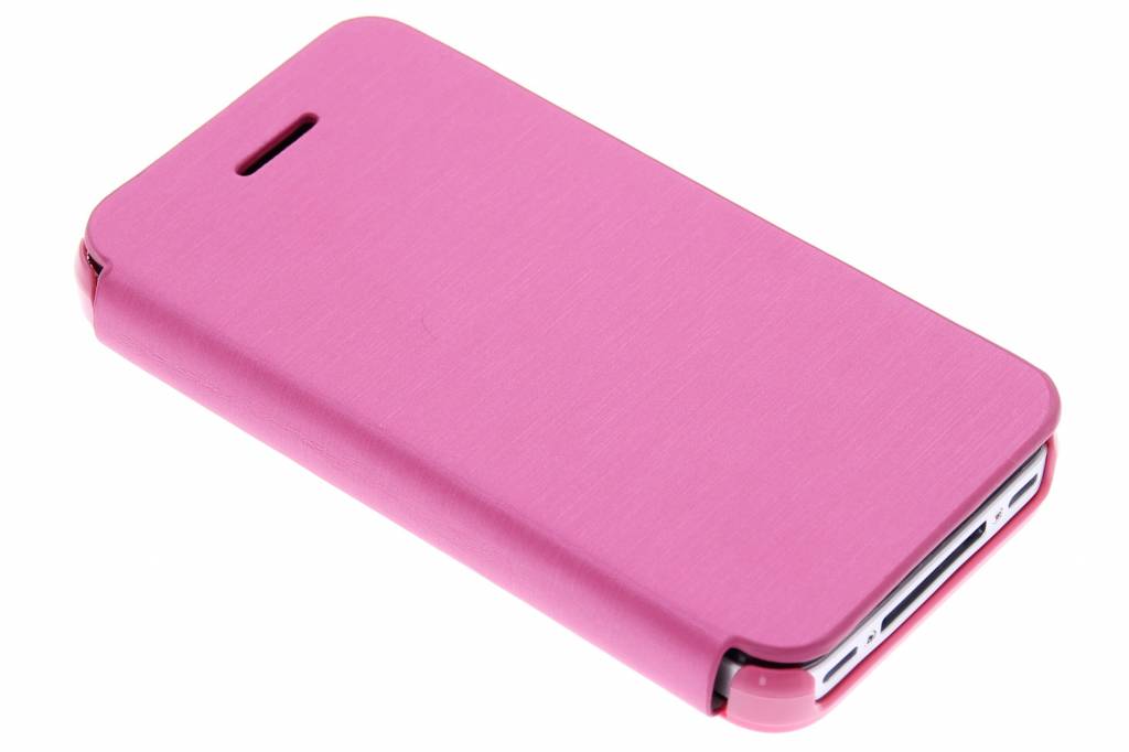 Image of Fuchsia slim booktype hoes voor de iPhone 4 / 4s