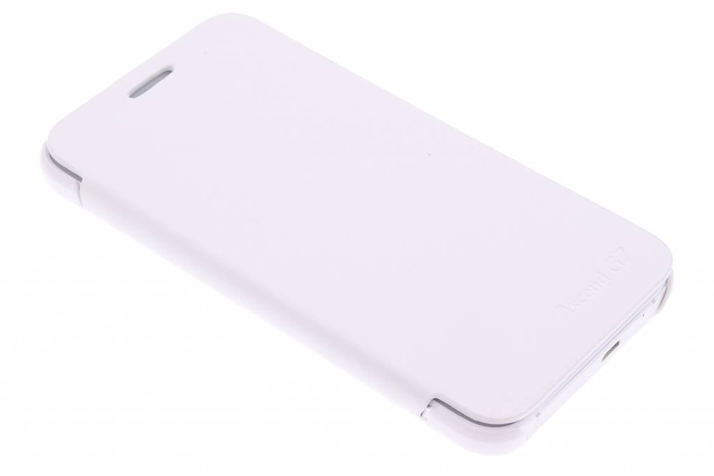 Image of Witte luxe slim booktype hoes voor de Huawei Ascend G7