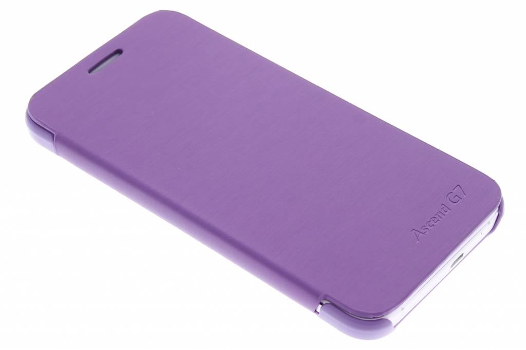 Image of Paarse luxe slim booktype hoes voor de Huawei Ascend G7