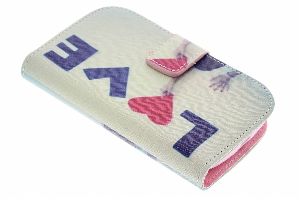 Image of Love design TPU booktype hoes voor de Samsung Galaxy S Duos / Trend (Plus)