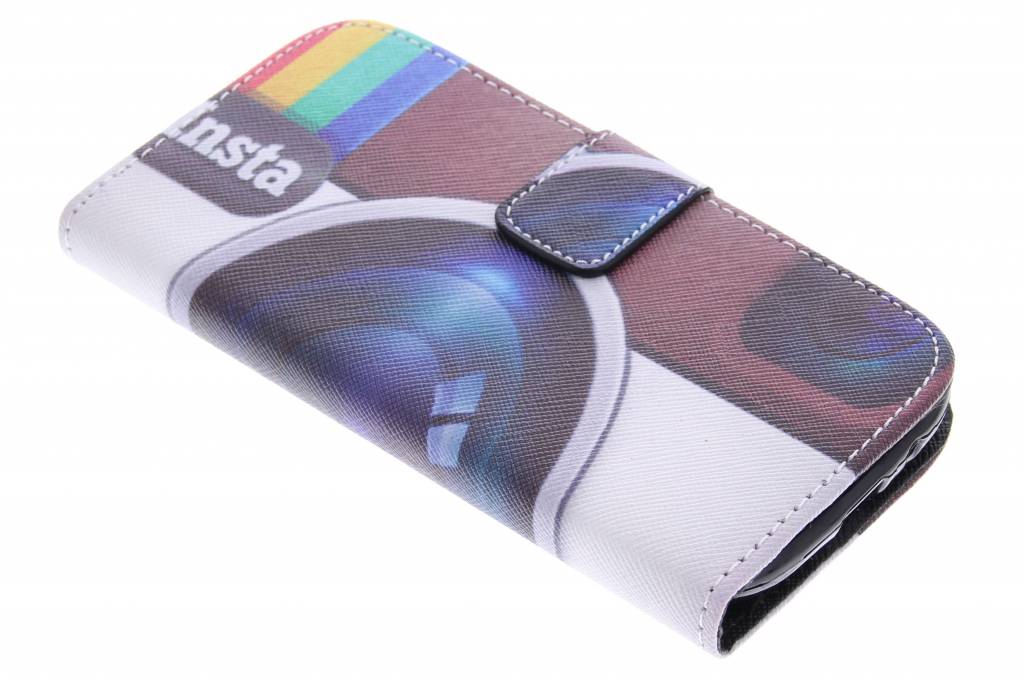 Image of Insta camera design TPU booktype hoes voor de Samsung Galaxy S3 / Neo