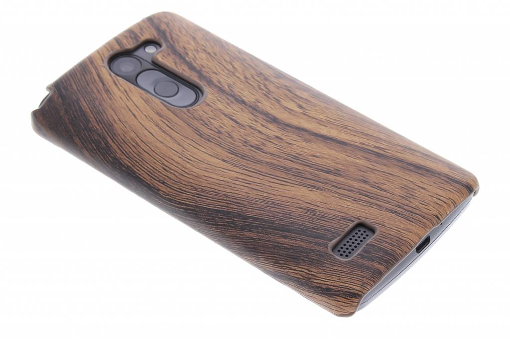 Image of Donkerbruin hout design hardcase hoesje voor de LG L Bello / L80 Plus