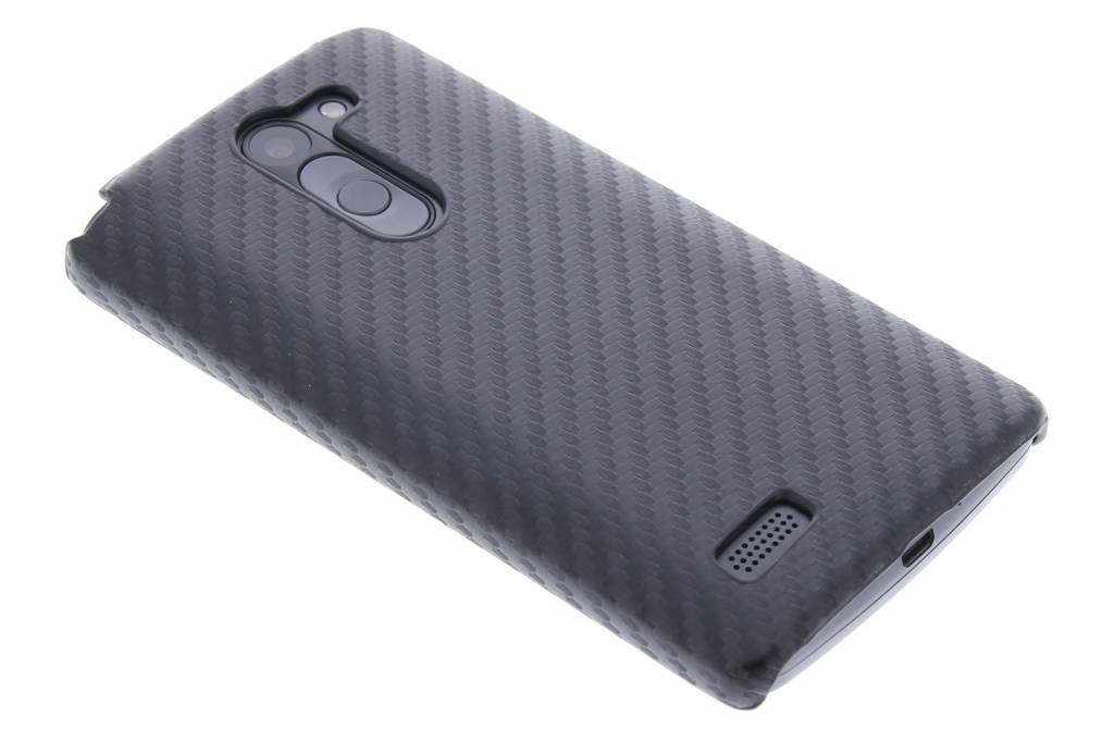 Image of Zwart carbon look hardcase hoesje voor de LG L Bello / L80 Plus