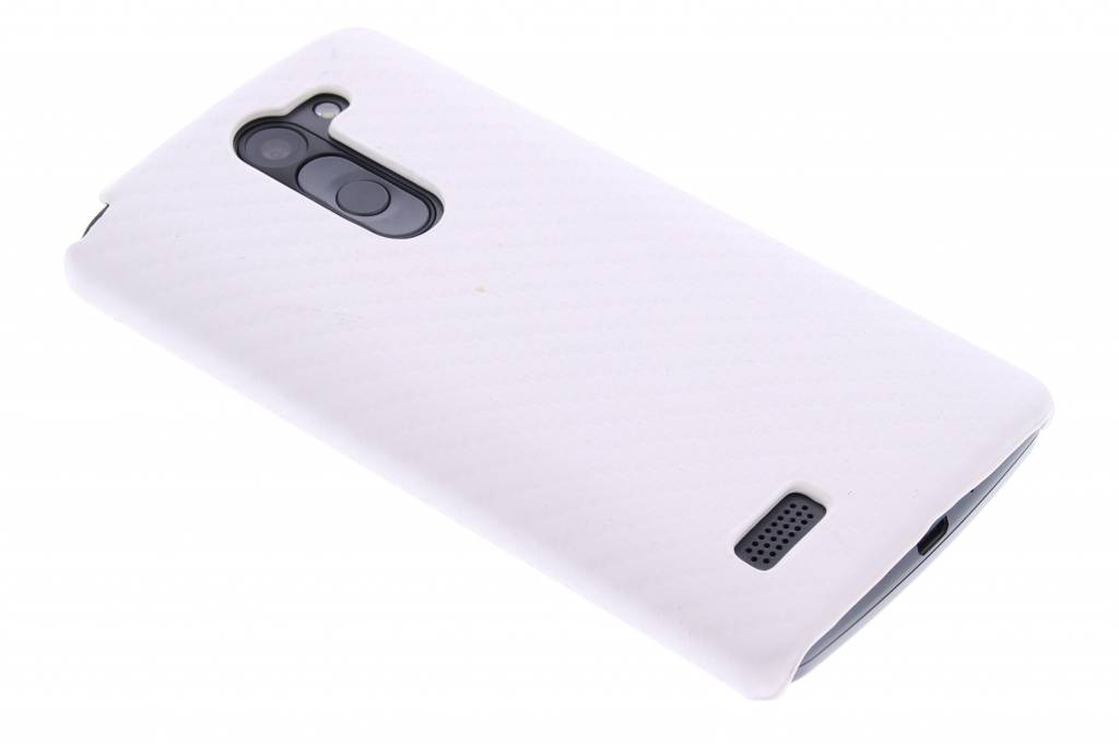 Image of Wit carbon look hardcase hoesje voor de LG L Bello / L80 Plus