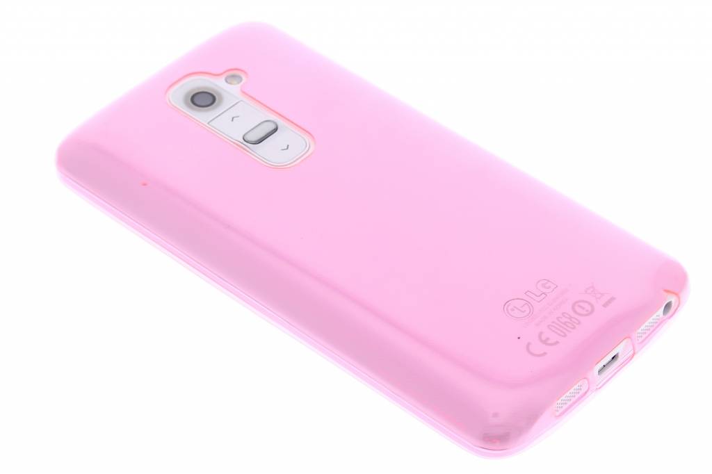 Image of Roze ultra thin transparant TPU hoesje voor de LG G2