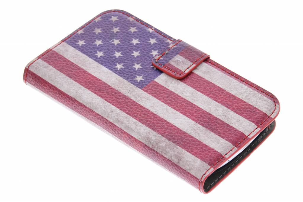 Image of Vintage Amerikaanse vlag booktype hoes voor de Samsung Galaxy S3 Mini