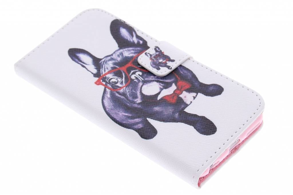 Image of French bulldog design TPU booktype hoes voor de iPhone 6 / 6s