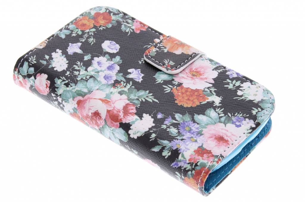 Image of Bloemen design TPU booktype hoes voor de Samsung Galaxy S Duos / Trend (Plus)