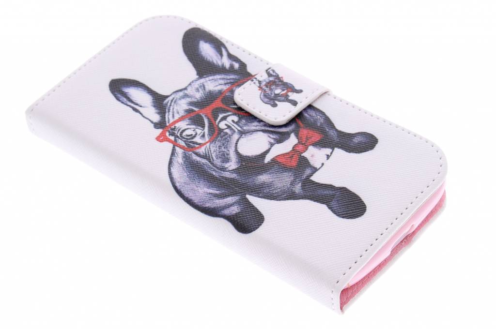 Image of French bulldog design TPU booktype hoes voor de Samsung Galaxy Core