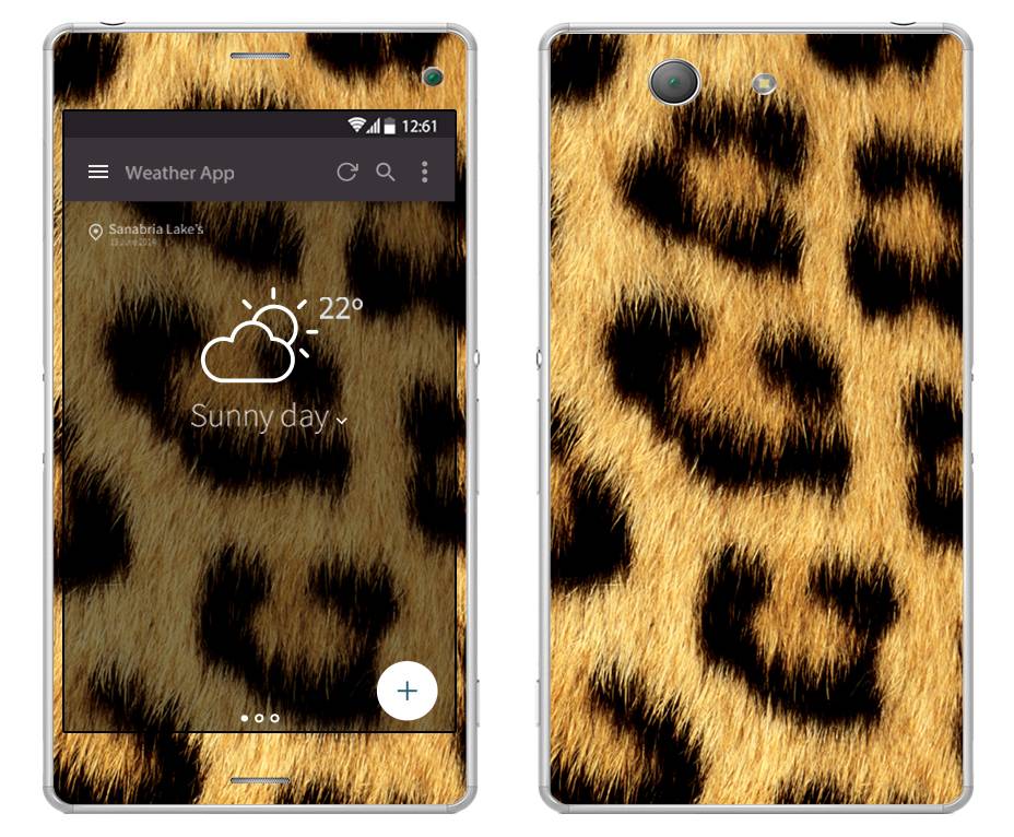 Image of Luipaard design smartphone skin voor de Sony Xperia Z3 Compact