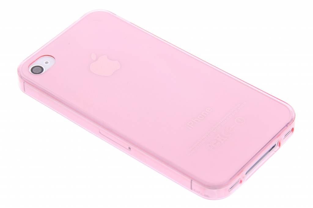 Image of Roze ultra thin transparant TPU hoesje voor de iPhone 4 / 4s