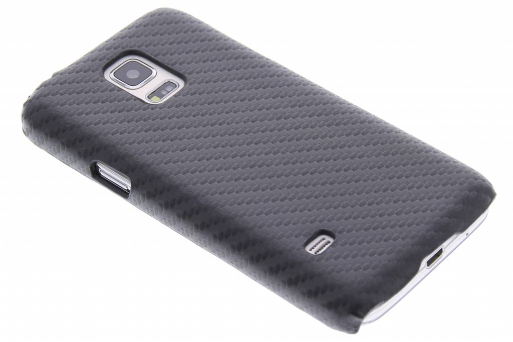 Image of Zwart carbon look hardcase hoesje voor de Samsung Galaxy S5 Mini