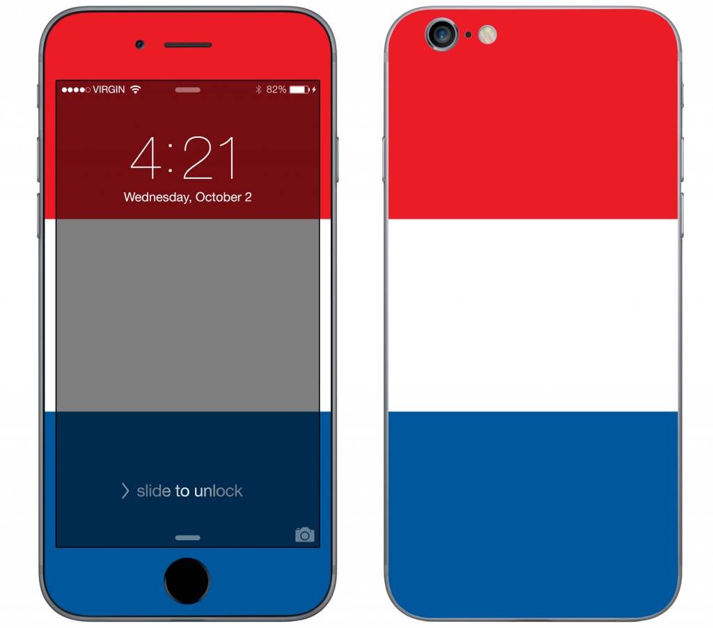 Image of Nederlandse vlag design smartphone skin voor de iPhone 6(s) Plus