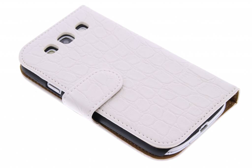 Image of Witte krokodil booktype hoes voor de Samsung Galaxy S3 / Neo