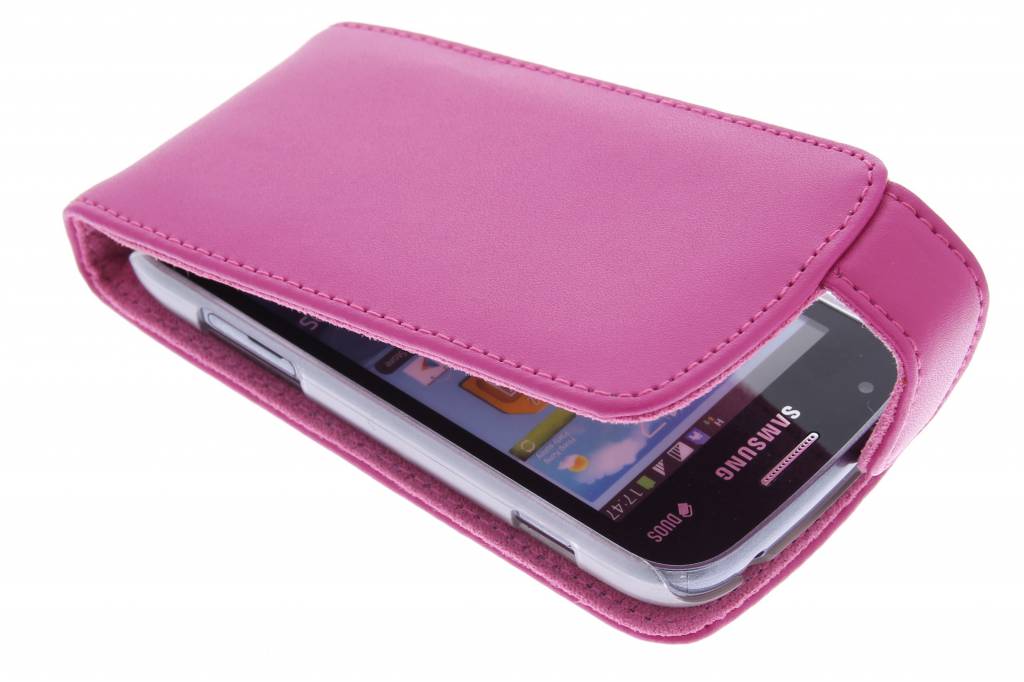 Image of Fuchsia stijlvolle flipcase voor Samsung Galaxy S Duos / Trend (Plus)