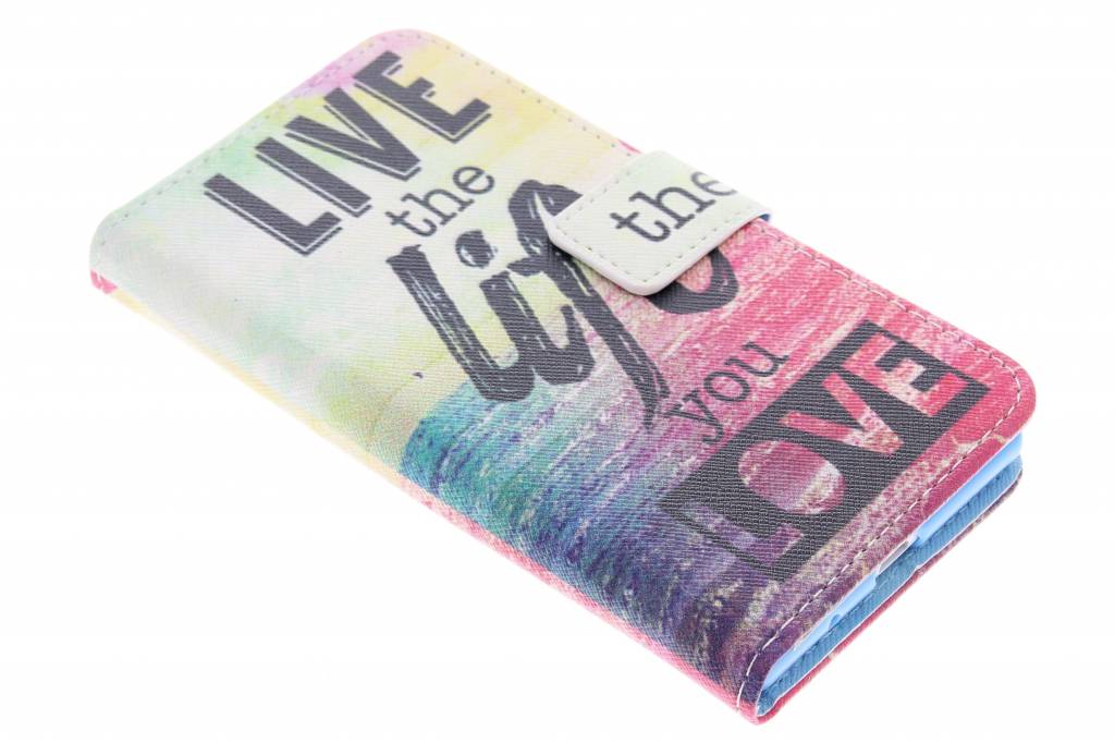 Image of Live the life design TPU booktype hoes voor de Huawei Ascend P7