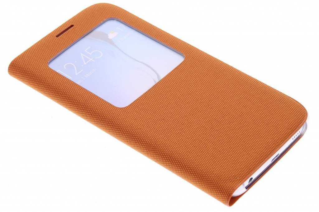 Image of originele S View Cover Canvas voor de Samsung Galaxy S6 - oranje