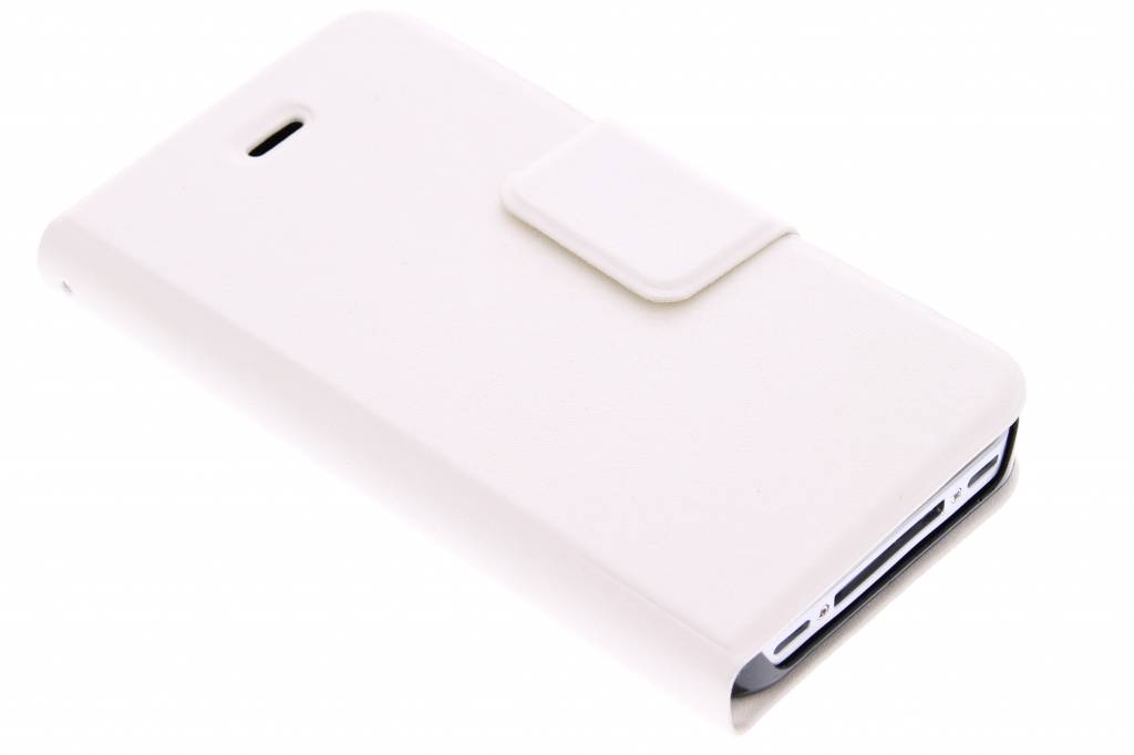 Image of Witte glanzende elegante booktype hoes voor de iPhone 4 / 4s