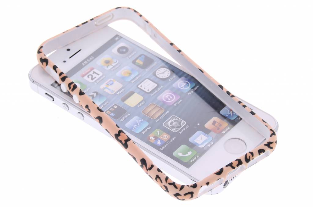 Image of Roze cheetah design bumper voor de iPhone 5 / 5s / SE